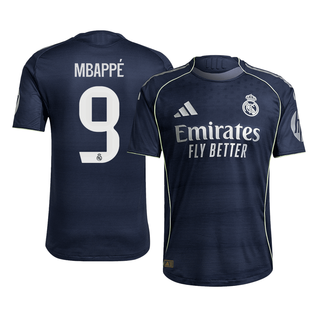 MBAPPÉ #9 Real Madrid Uitshirt 2025/26 Spelersversie