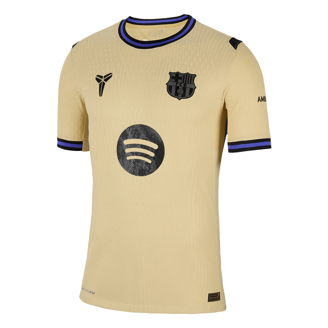 F.DE JONG #21 Barcelona Uitshirt 2025/26 Spelersversie - UCL