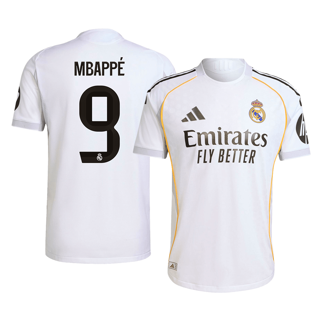 MBAPPÉ #9 Real Madrid Thuisshirt 2025/26 Spelersversie