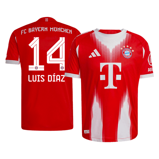 LUIS DÍAZ #14 Bayern München Thuisshirt 2025/26 Spelersversie