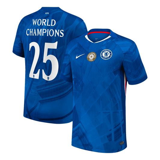 WORLD CHAMPIONS #25 Chelsea Thuisshirt 2025/26