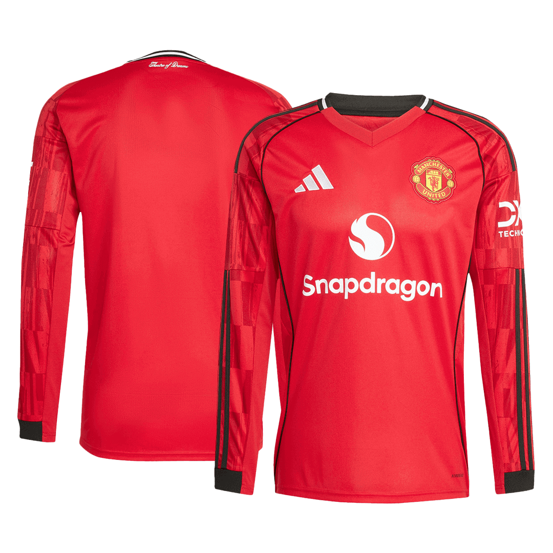 Manchester United Thuisshirt 2025/26 Lange Mouwen