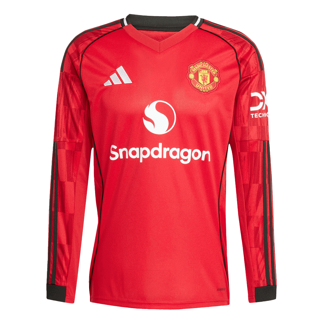 Manchester United Thuisshirt 2025/26 Lange Mouwen