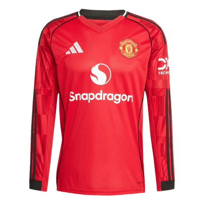Manchester United Thuisshirt 2025/26 Lange Mouwen