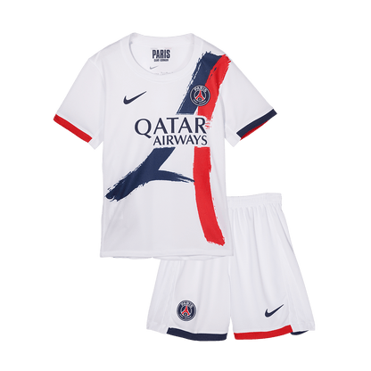 Kid's PSG uit-tenue (shirt + broek + sokken) 2024/25