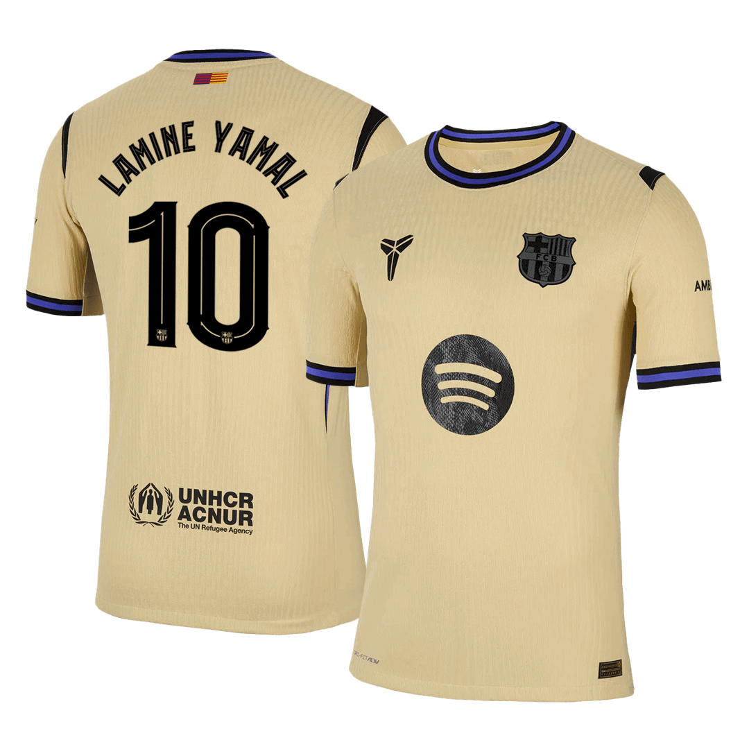 LAMINE YAMAL #10 Barcelona Uitshirt 2025/26 Spelersversie - UCL