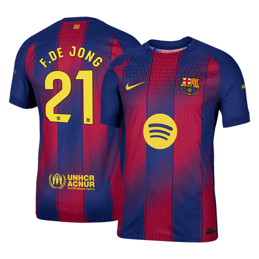 F.DE JONG #21 Barcelona Thuisshirt 2025/26 Spelersversie