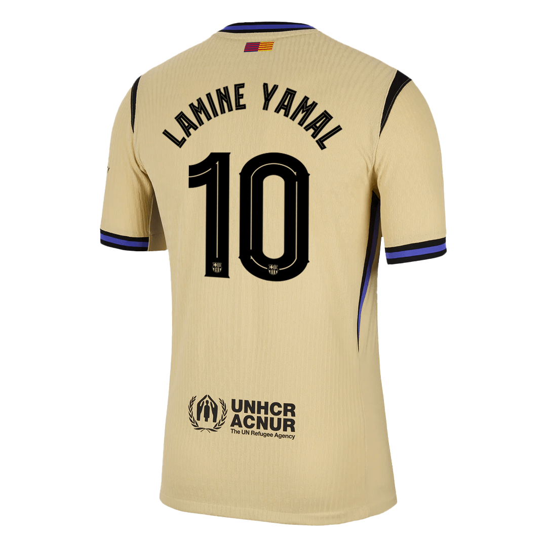 LAMINE YAMAL #10 Barcelona Uitshirt 2025/26 Spelersversie - UCL