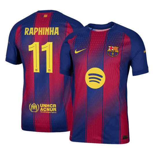 RAPHINHA #11 Barcelona Thuisshirt 2025/26 Spelersversie - UCL