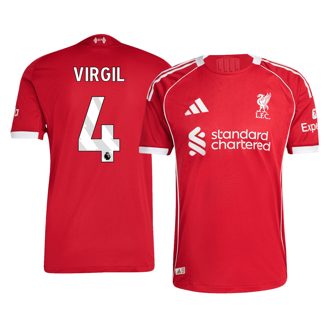 VIRGIL #4 Liverpool Thuisshirt 2025/26 Spelersversie