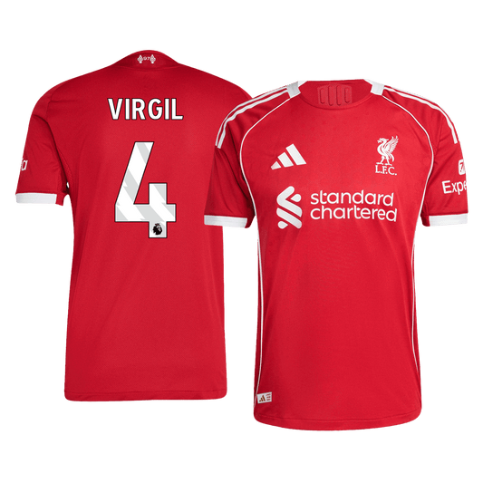 VIRGIL #4 Liverpool Thuisshirt 2025/26 Spelersversie