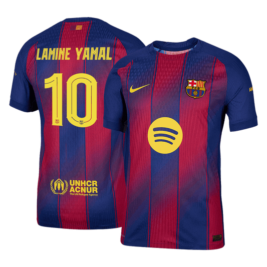 LAMINE YAMAL #10 Barcelona Thuisshirt 2025/26 Spelersversie - UCL